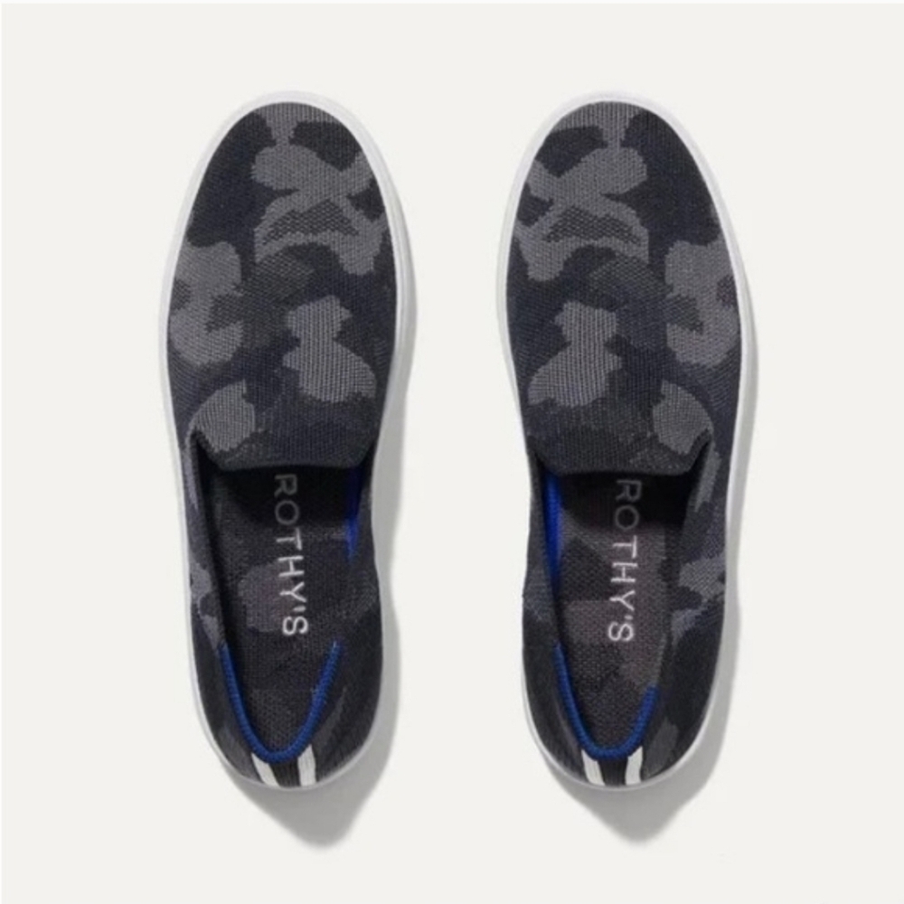 Rothy's The Original Slip On Sneaker Gray Camo Size 11.5